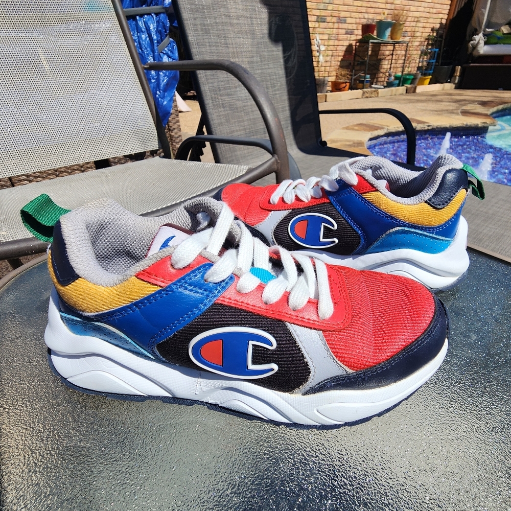 Champion Size 2Y Kids 93Eighteen Block Multi Color Sneakers Athletic Tennis Shoe